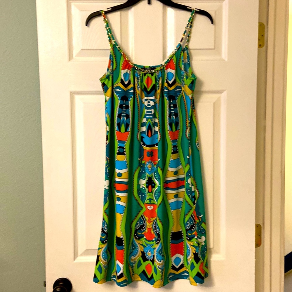 MSK multi color dress.  Never worn.  Perfect for a tropical vacation.